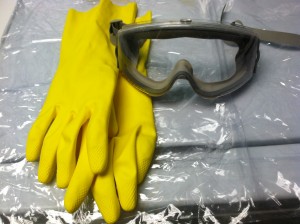 goggles and gloves